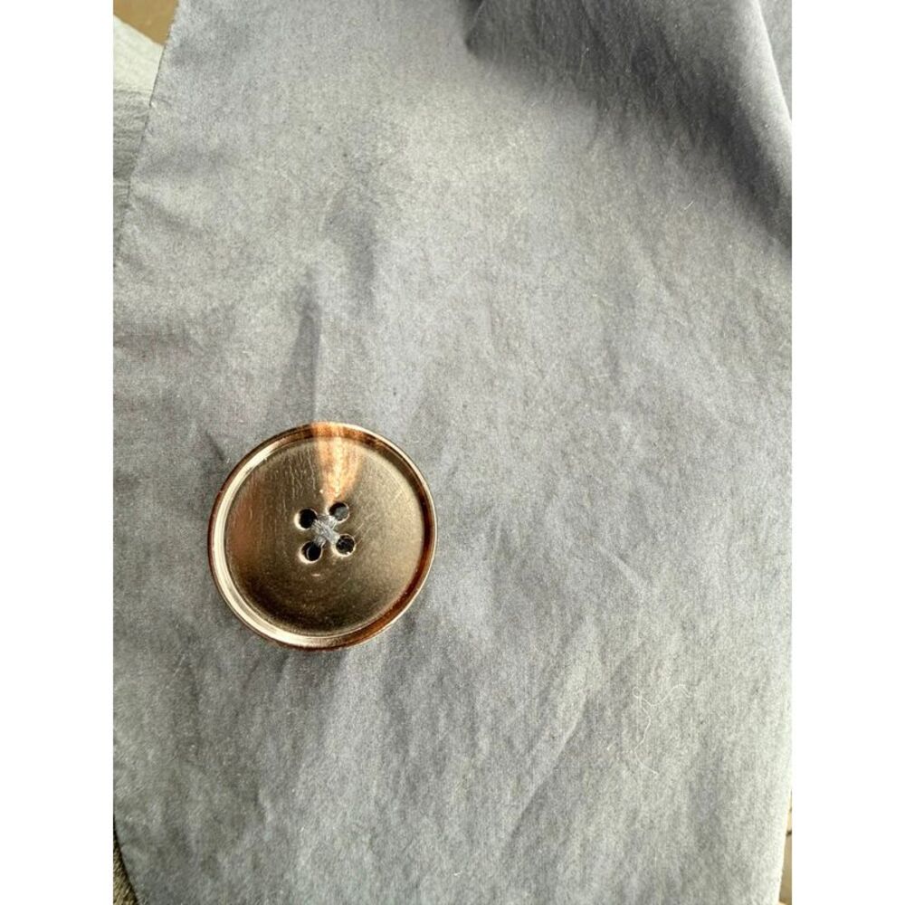 Jil Sander Belted Trench Coat in Navy Blue Cotton